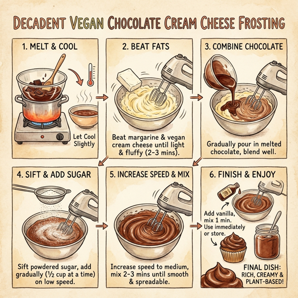 Decadent Vegan Chocolate Cream Cheese Frosting instructions
