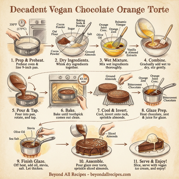 Decadent Vegan Chocolate Orange Torte instructions