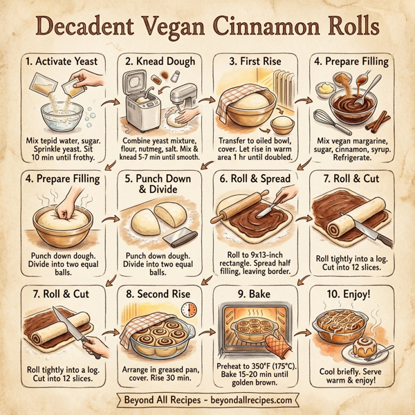 Decadent Vegan Cinnamon Rolls instructions