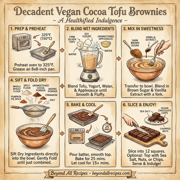 Decadent Vegan Cocoa Tofu Brownies instructions