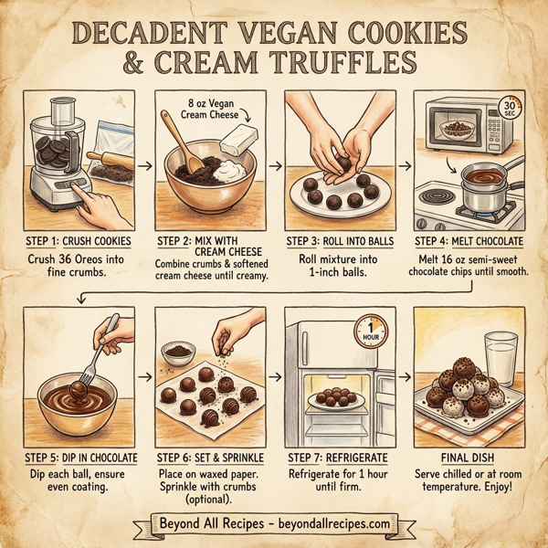 Decadent Vegan Cookies & Cream Truffles instructions
