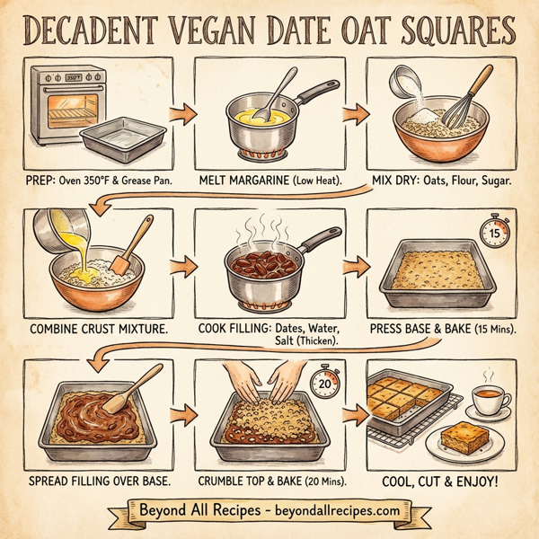 Decadent Vegan Date Oat Squares instructions