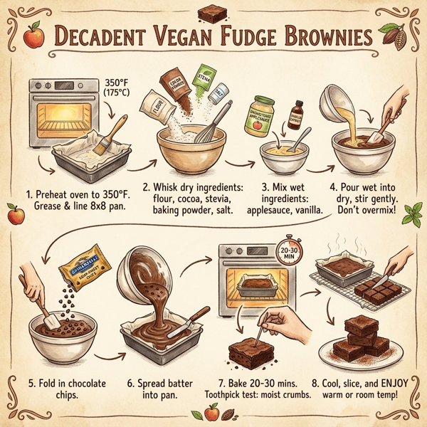 Decadent Vegan Fudge Brownies instructions