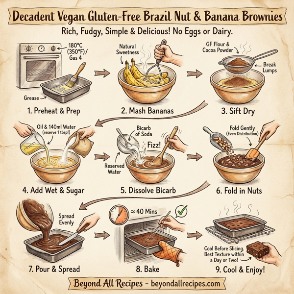 Decadent Vegan Gluten-Free Brazil Nut & Banana Brownies instructions