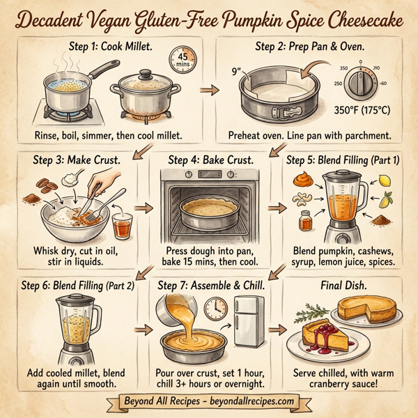 Decadent Vegan Gluten-Free Pumpkin Spice Cheesecake instructions