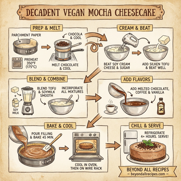 Decadent Vegan Mocha Cheesecake instructions