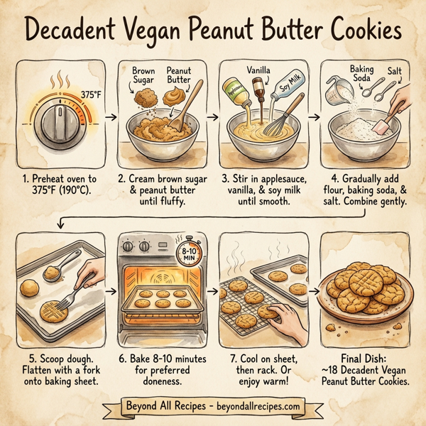 Decadent Vegan Peanut Butter Cookies instructions