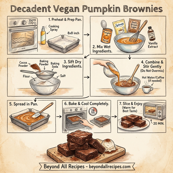 Decadent Vegan Pumpkin Brownies instructions