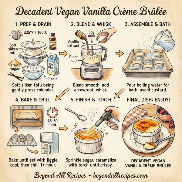 Decadent Vegan Vanilla Crème Brûlée instructions
