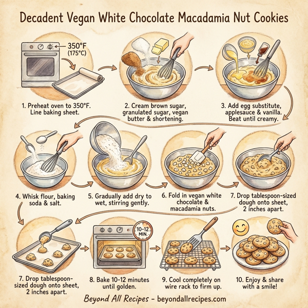 Decadent Vegan White Chocolate Macadamia Nut Cookies instructions