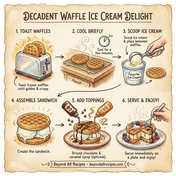 Decadent Waffle Ice Cream Delight instructions