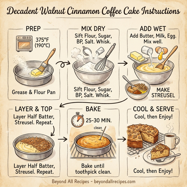 Decadent Walnut Cinnamon Coffee Cake instructions