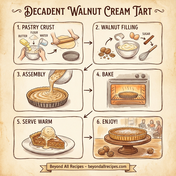 Decadent Walnut Cream Tart instructions