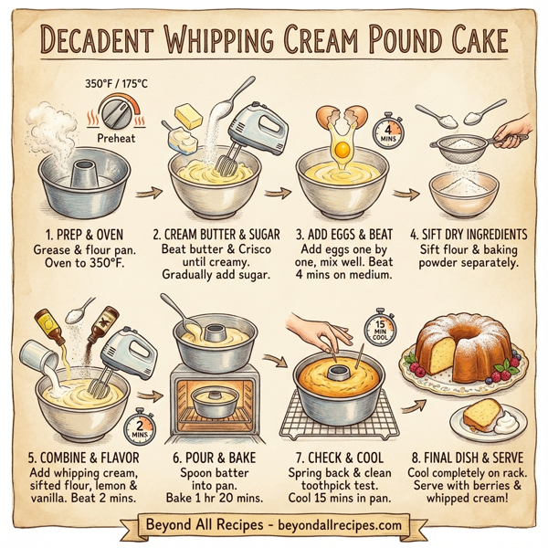 Decadent Whipping Cream Pound Cake instructions
