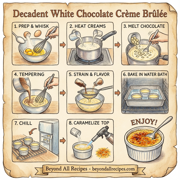 Decadent White Chocolate Crème Brûlée instructions