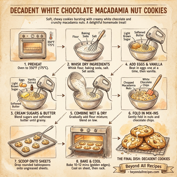 Decadent White Chocolate Macadamia Nut Cookies instructions