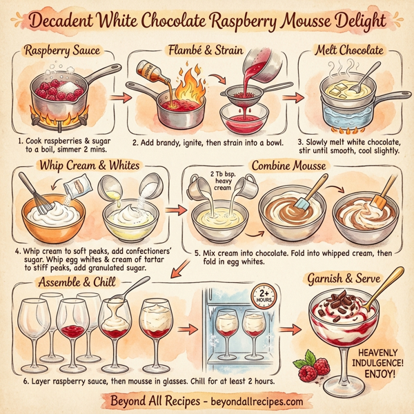 Decadent White Chocolate Raspberry Mousse Delight instructions