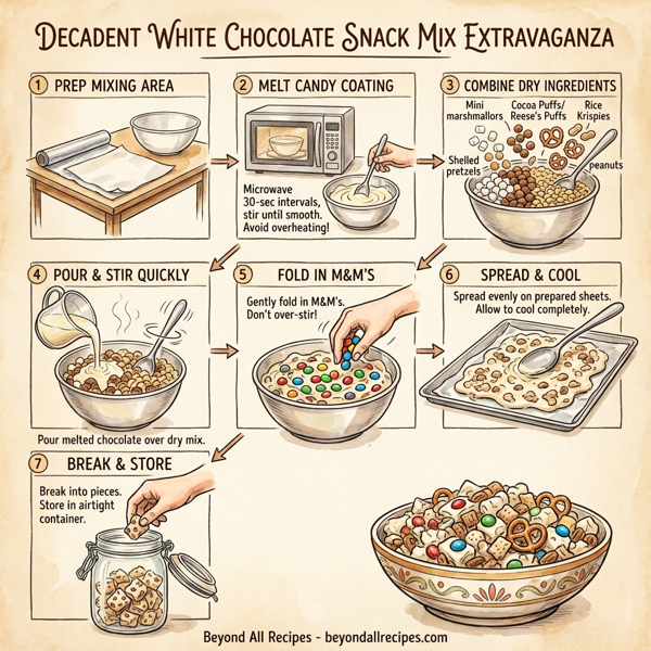 Decadent White Chocolate Snack Mix Extravaganza instructions