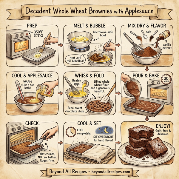Decadent Whole Wheat Brownies with Applesauce instructions