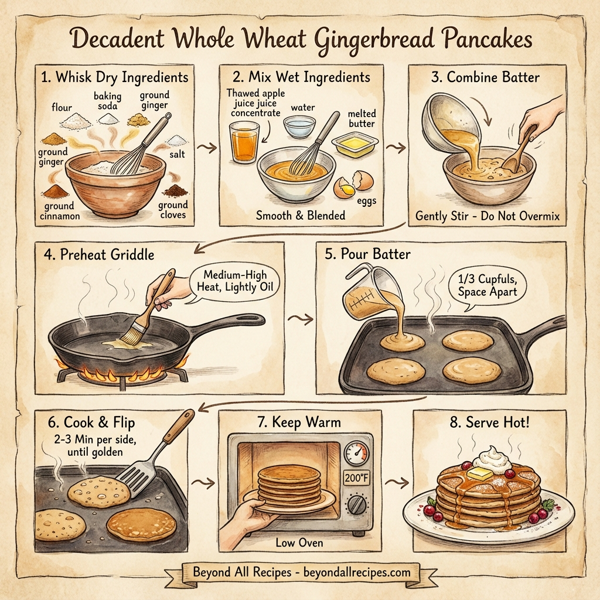 Decadent Whole Wheat Gingerbread Pancakes instructions