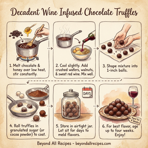 Decadent Wine Infused Chocolate Truffles instructions