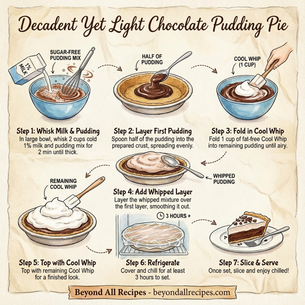 Decadent Yet Light Chocolate Pudding Pie instructions