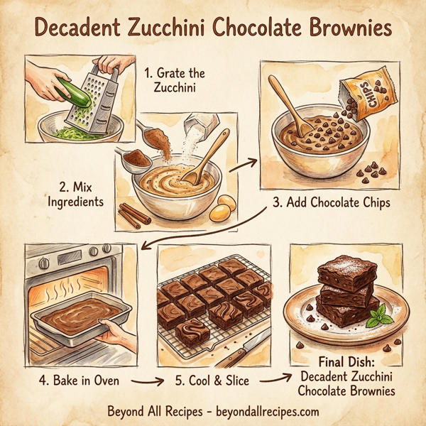 Decadent Zucchini Chocolate Brownies instructions
