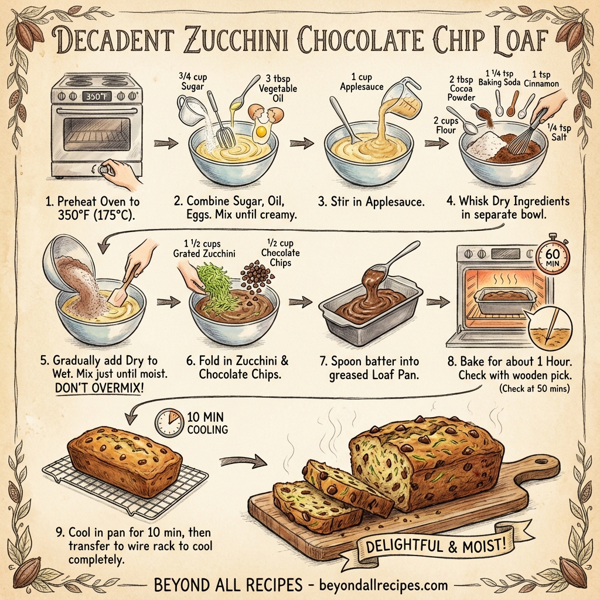 Decadent Zucchini Chocolate Chip Loaf instructions