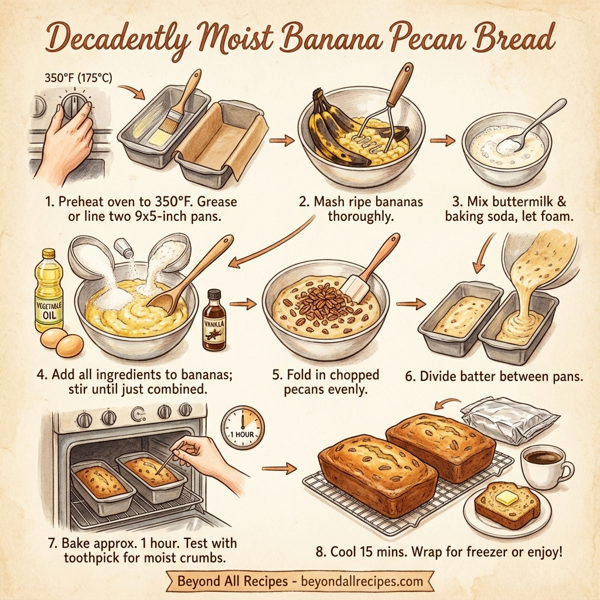 Decadently Moist Banana Pecan Bread instructions