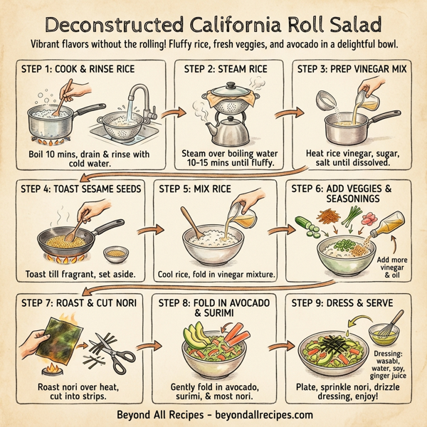 Deconstructed California Roll Salad instructions