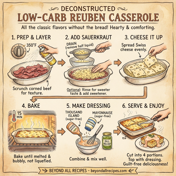 Deconstructed Low-Carb Reuben Casserole instructions