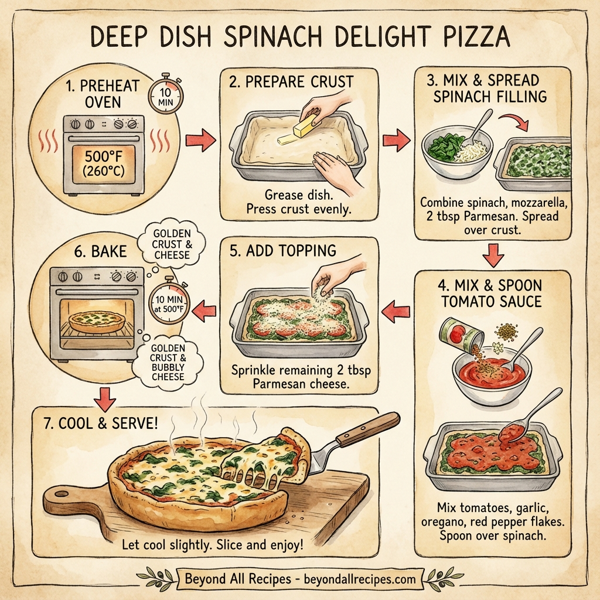 Deep Dish Spinach Delight Pizza instructions