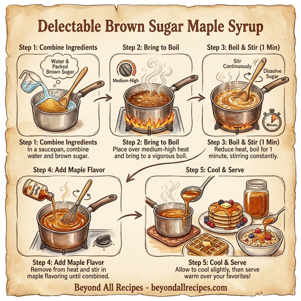Delectable Brown Sugar Maple Syrup instructions