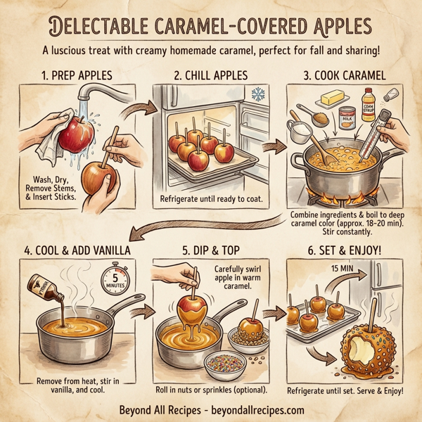 Delectable Caramel-Covered Apples instructions