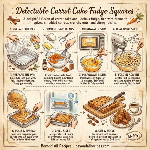 Delectable Carrot Cake Fudge Squares instructions