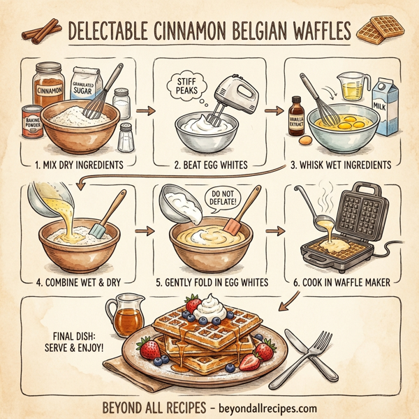 Delectable Cinnamon Belgian Waffles instructions