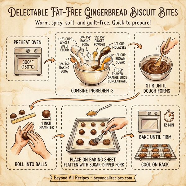 Delectable Fat-Free Gingerbread Biscuit Bites instructions
