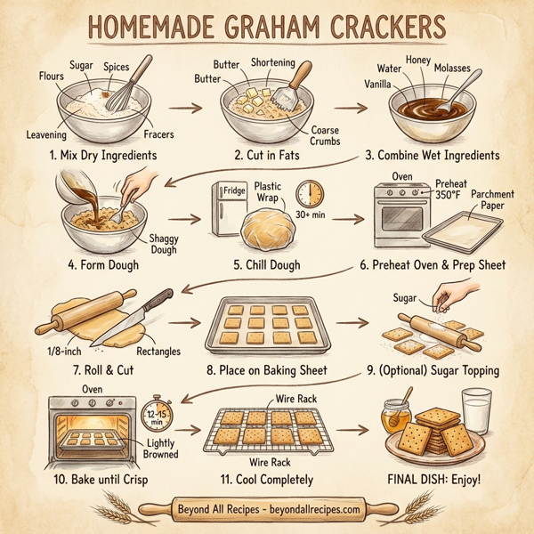 Delectable Homemade Graham Crackers instructions