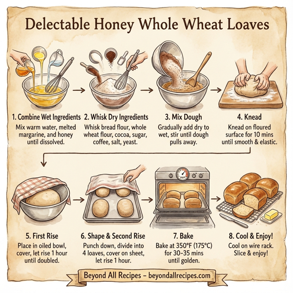 Delectable Honey Whole Wheat Loaves instructions