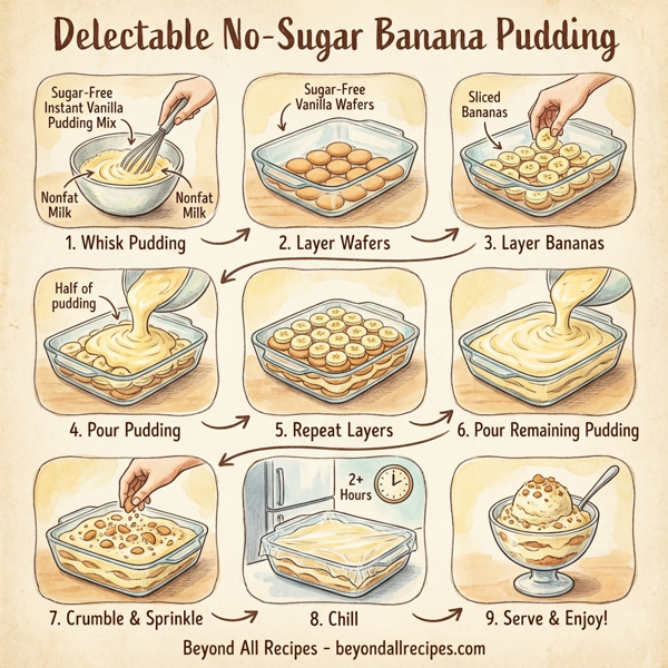 Delectable No-Sugar Banana Pudding instructions