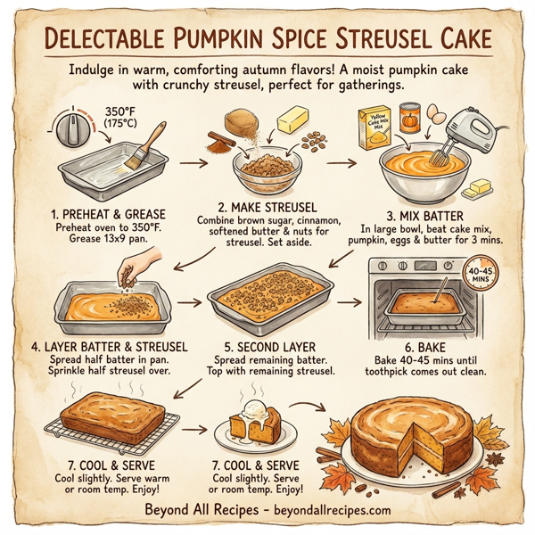 Delectable Pumpkin Spice Streusel Cake instructions
