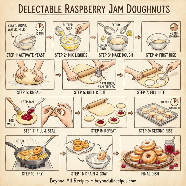 Delectable Raspberry Jam Doughnuts instructions