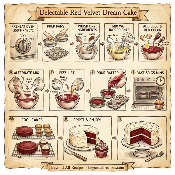 Delectable Red Velvet Dream Cake instructions