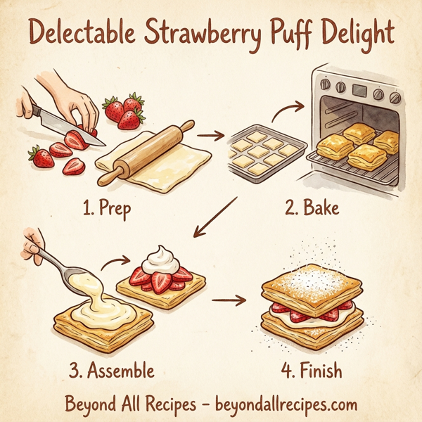 Delectable Strawberry Puff Delight instructions