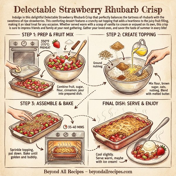 Delectable Strawberry Rhubarb Crisp instructions