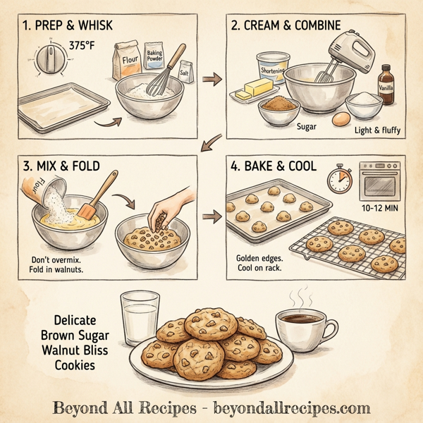 Delicate Brown Sugar Walnut Bliss Cookies instructions