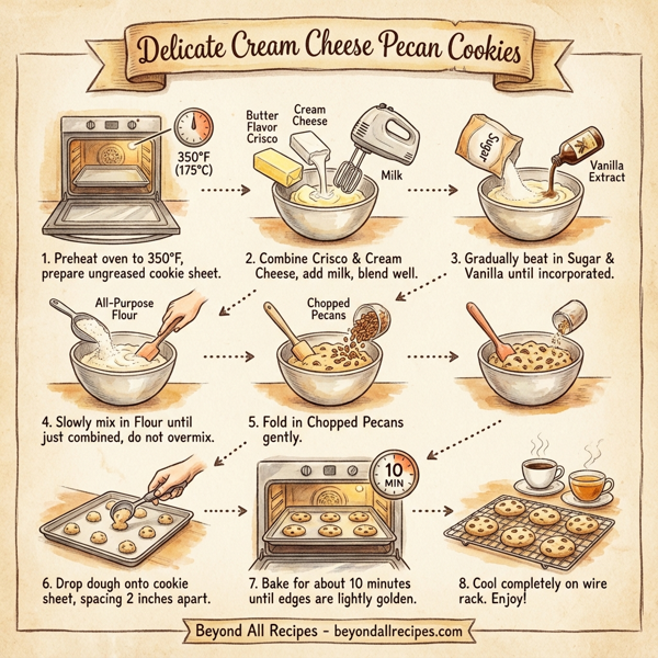 Delicate Cream Cheese Pecan Cookies instructions