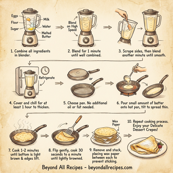 Delicate Dessert Crepes instructions