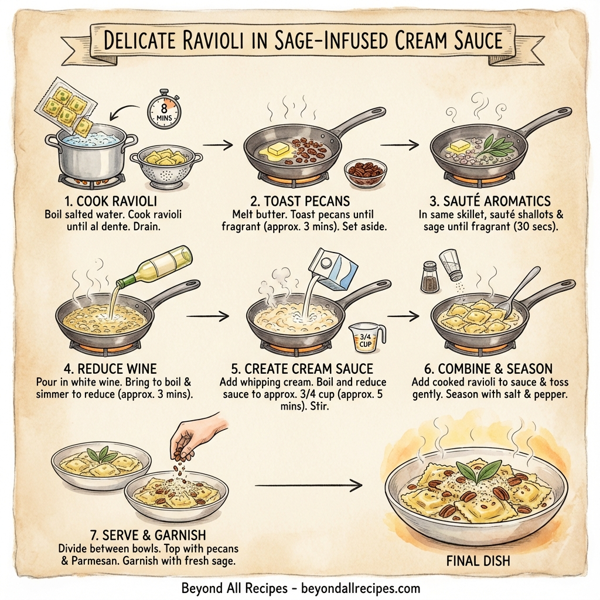 Delicate Ravioli in Sage-Infused Cream Sauce instructions