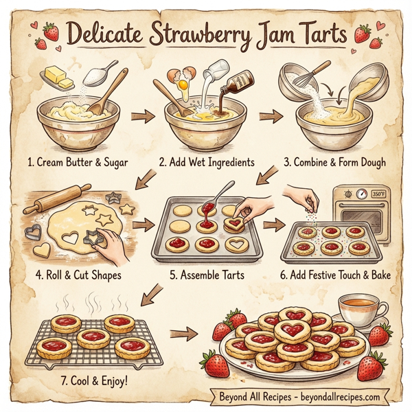 Delicate Strawberry Jam Tarts instructions